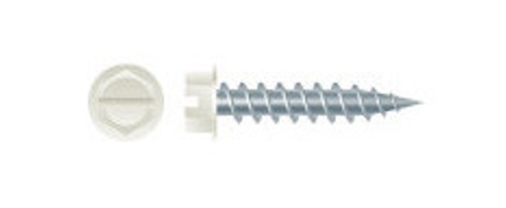#8 x 3/4" Slotted Hex Washer Head Self-Piercing Sheet Metal Screws – Zinc Plated (Bulk 10,000)